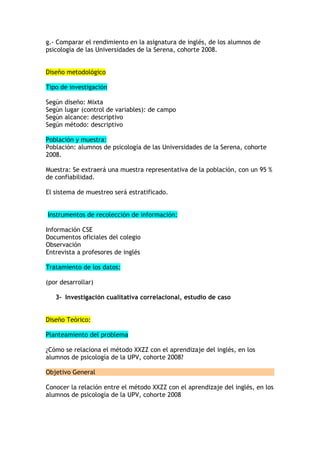 Ejemplos de Investigaciones