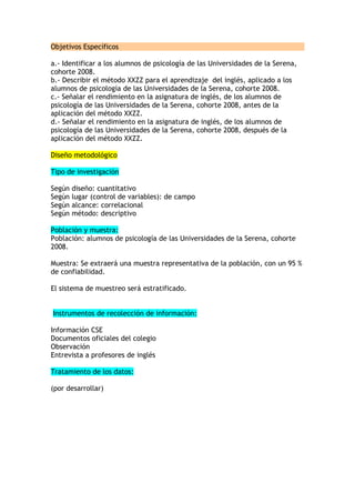 Ejemplos de Investigaciones