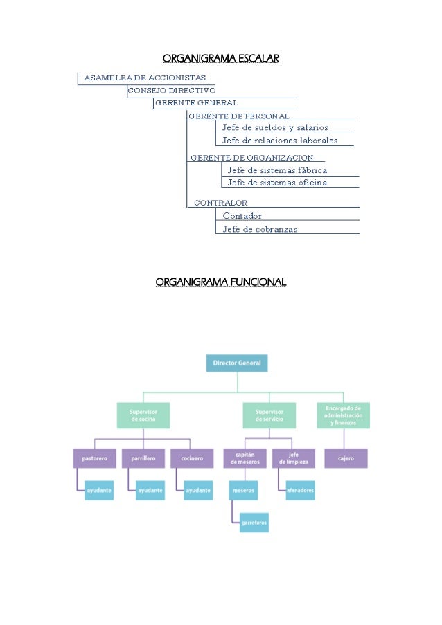 ejemplos de organigramas