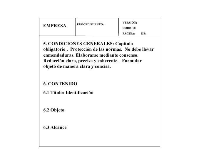 Ejemplos de procedimientos