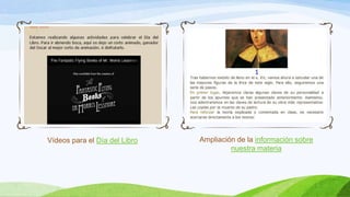 Blog personal 
Blog de aula: publica el 
profesor o el profesor y los 
alumnos. 
Rinconín de primero 
Rinconín de segundo 
Ejemplo 1: blogs personales en Blogger 
Ejemplo 2: blogs personales en 
Redalumnos 
Ejemplo 3: blogs personales con 
Kidblog 
 