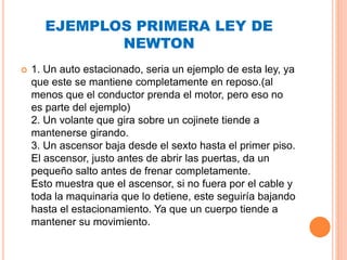 Ejemplos leyes de newton