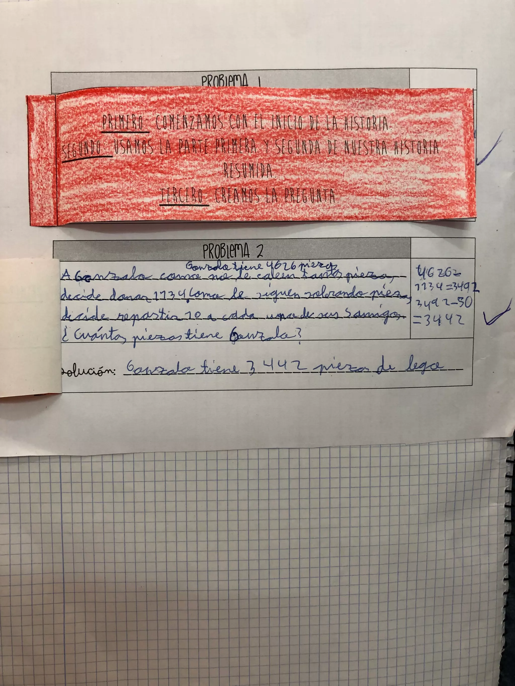 Ejemplos problemas que recogen una historia