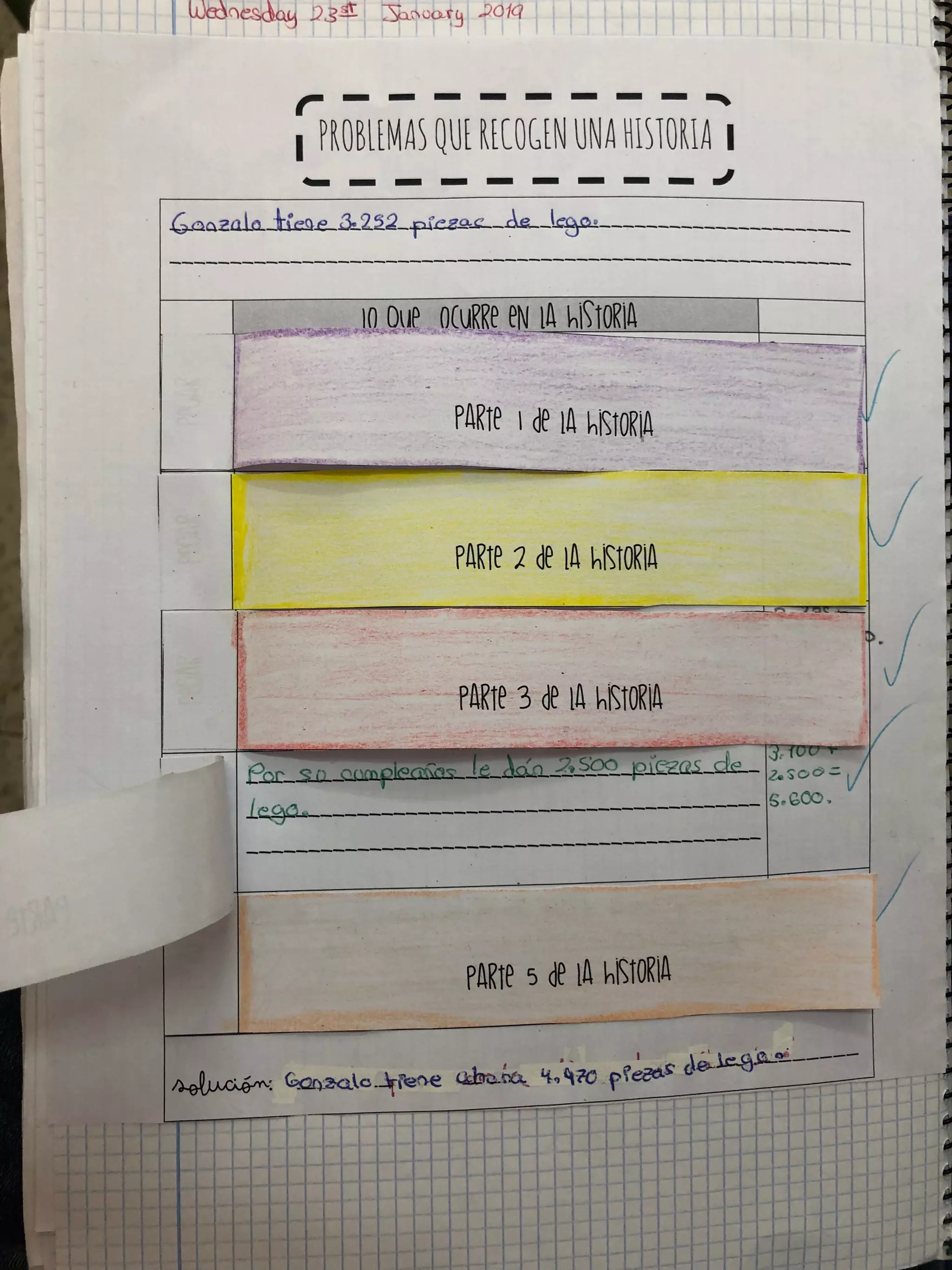 Ejemplos problemas que recogen una historia