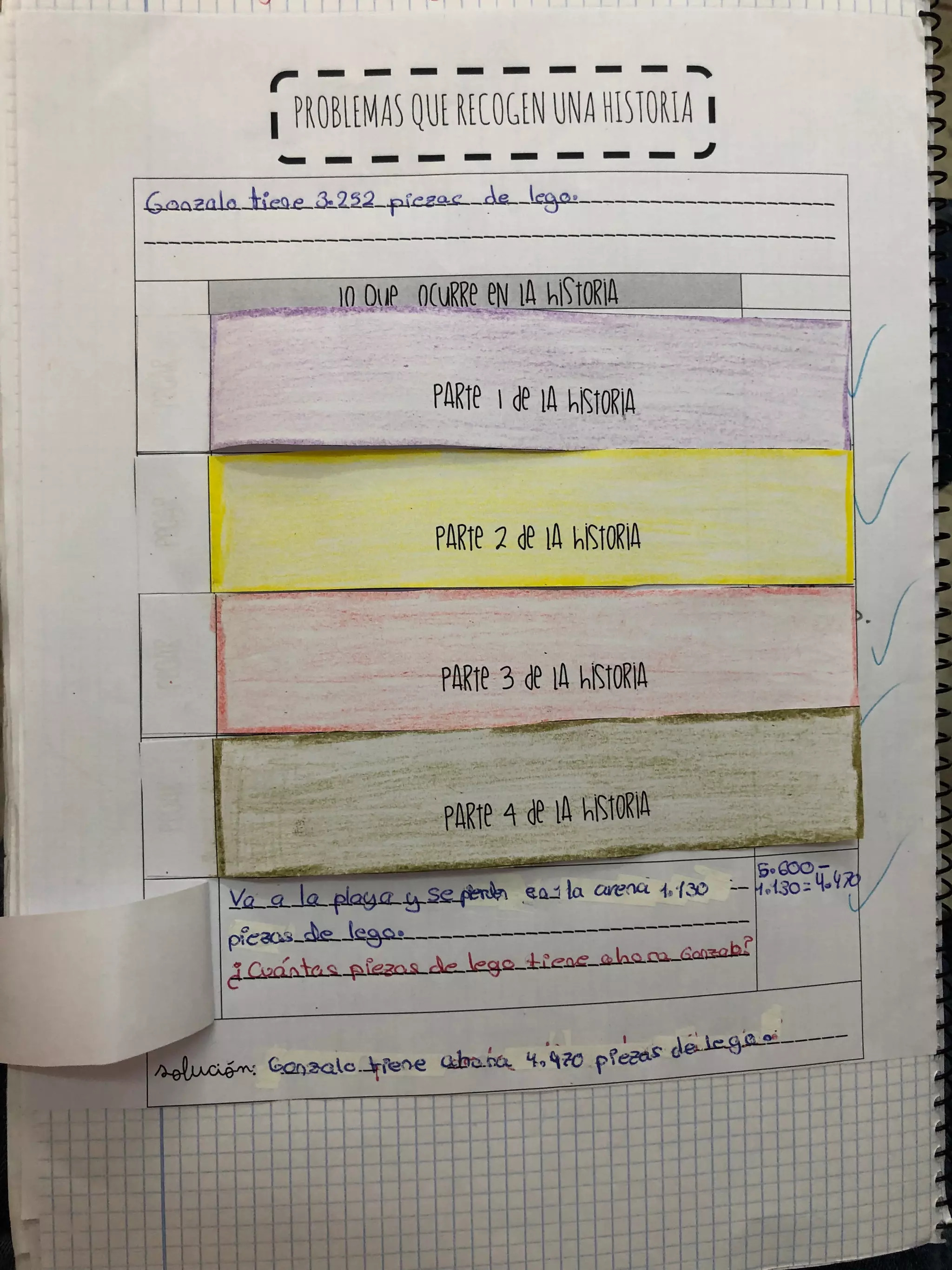 Ejemplos problemas que recogen una historia