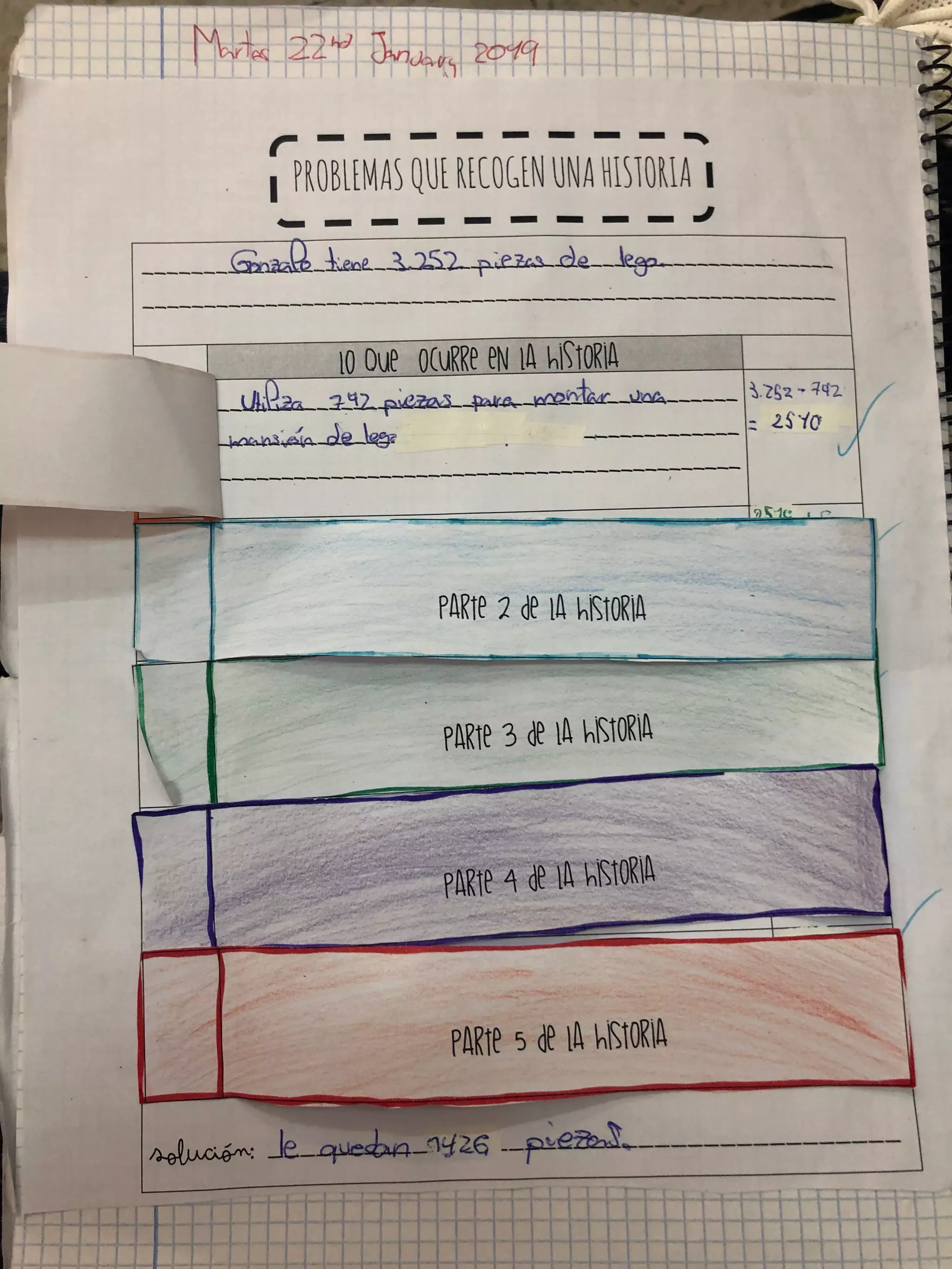 Ejemplos problemas que recogen una historia