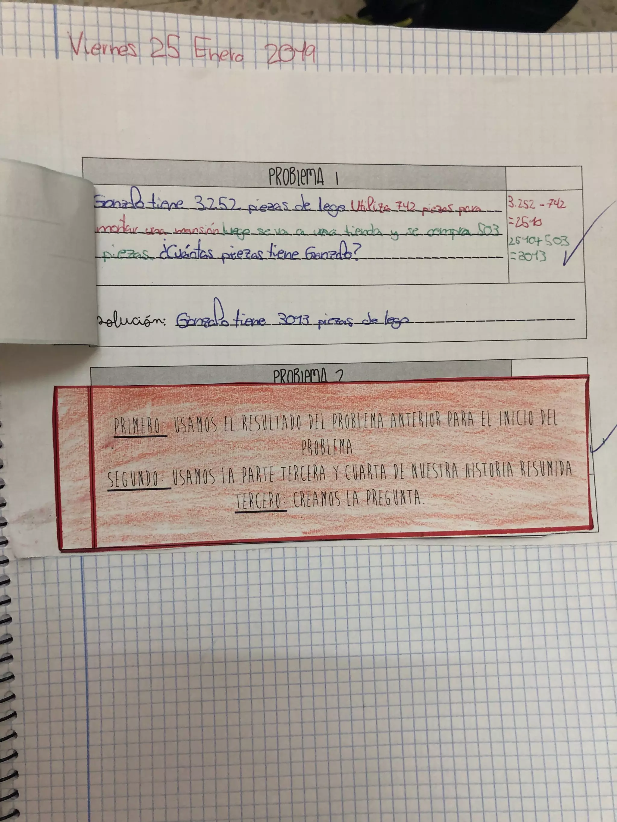 Ejemplos problemas que recogen una historia