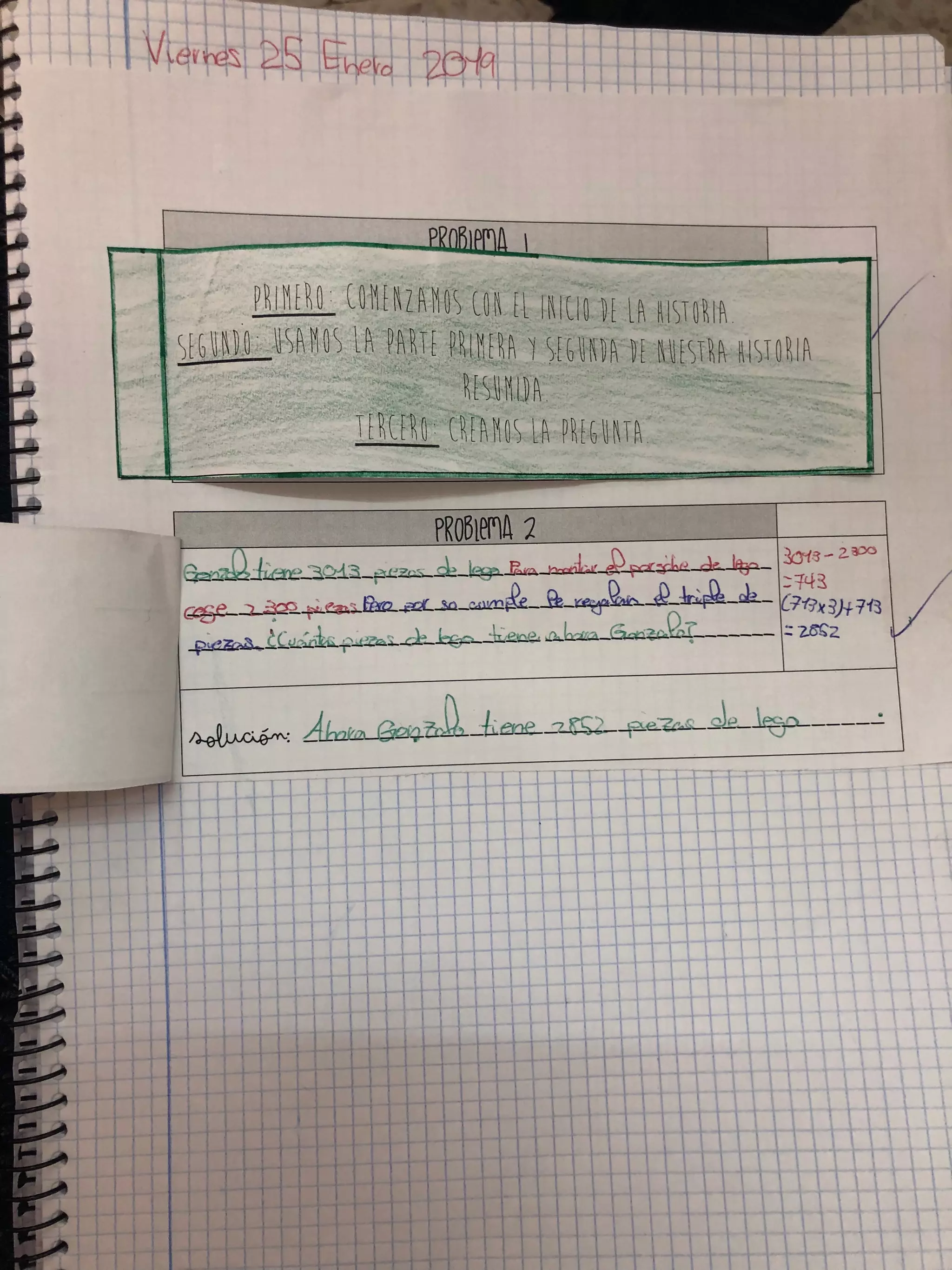 Ejemplos problemas que recogen una historia