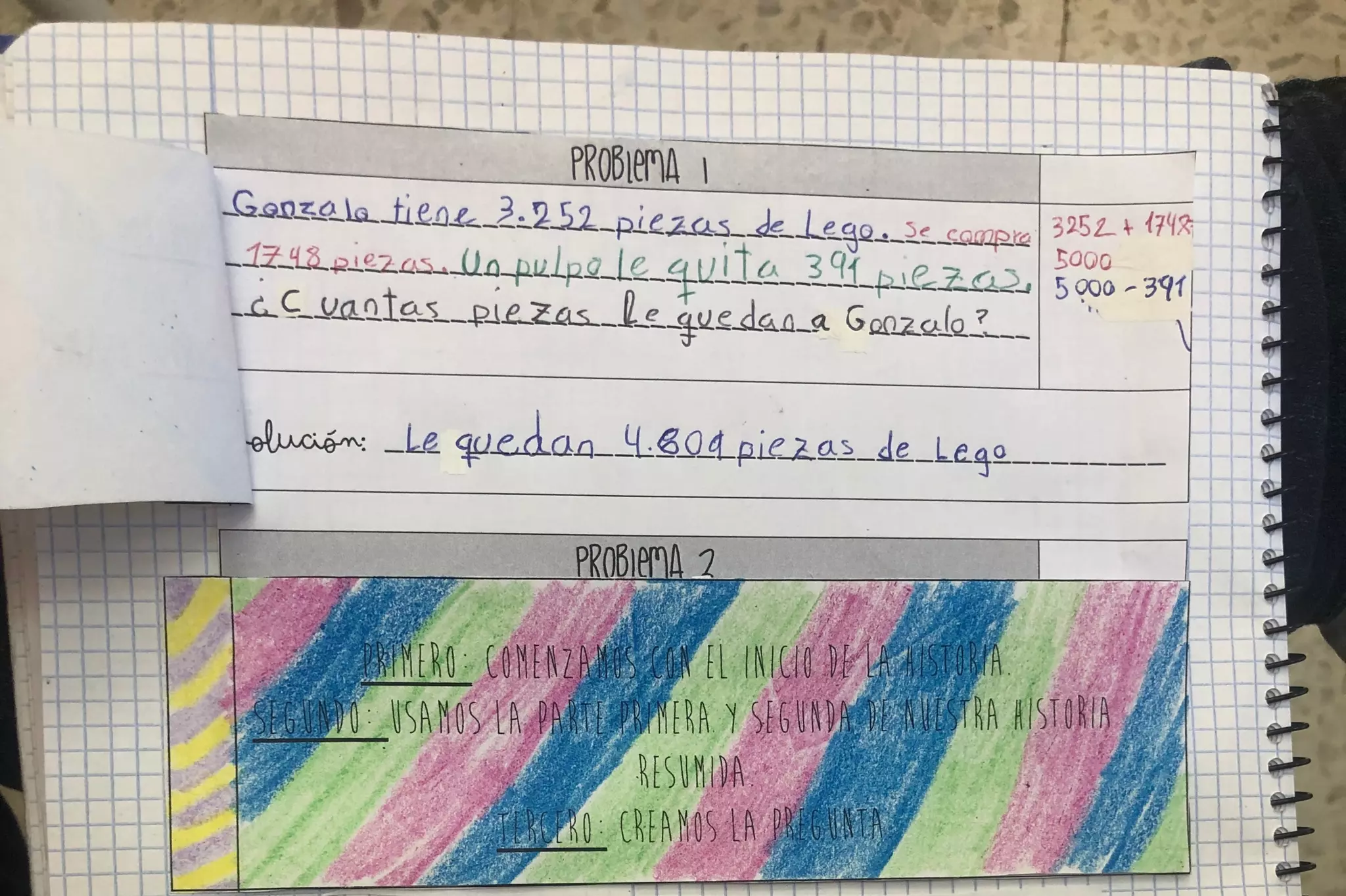 Ejemplos problemas que recogen una historia