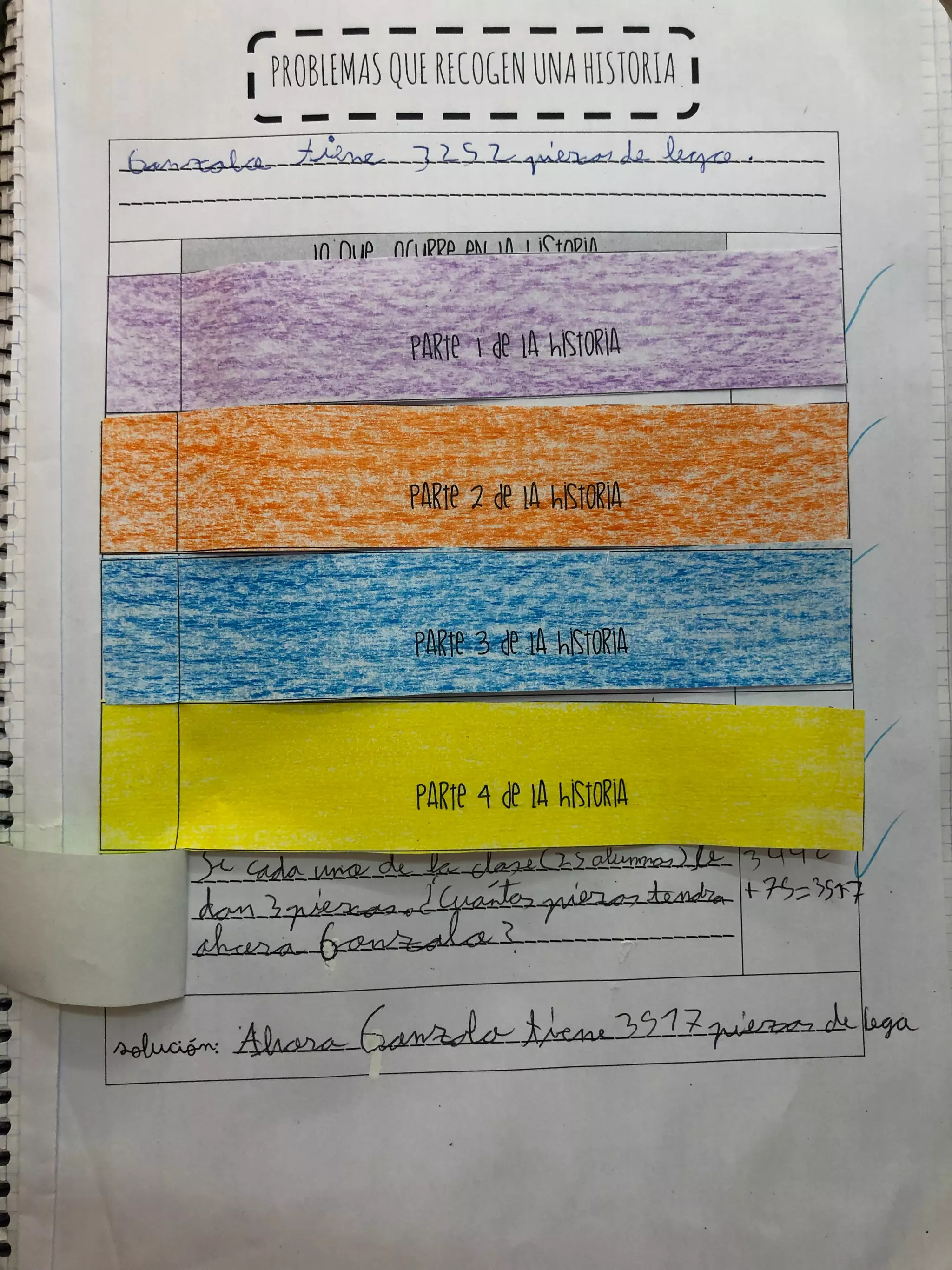 Ejemplos problemas que recogen una historia