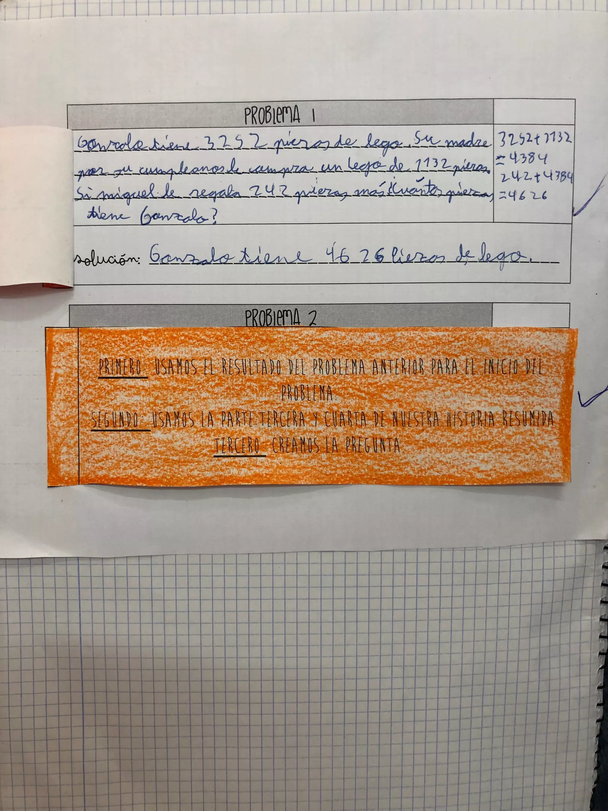 Ejemplos problemas que recogen una historia