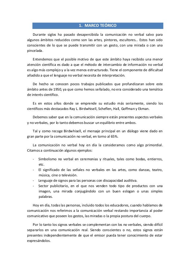 Ejemplo TFG. La comunicaión no verbal del profesorado