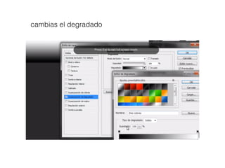 cambias el degradado
 