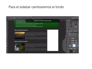 Para el sidebar cambiaremos el fondo
 