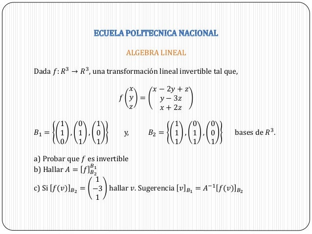 algebra lineal