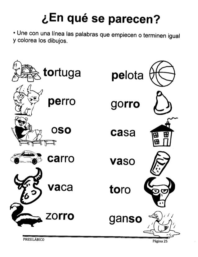 Ejercicio presilabico