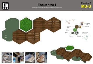 Encuentro I
Zapata/Cuzzolino/Nuñez/Parajua/Chiora/Ianniciello
Ejercicio 1
MU-UMódulo Urbano para el
corredor Universitario
 