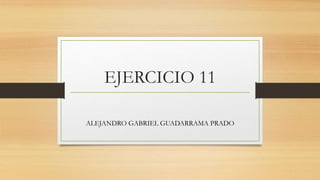 EJERCICIO 11
ALEJANDRO GABRIEL GUADARRAMA PRADO
 