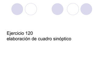 Ejercicio 120 elaboración de cuadro sinóptico 
