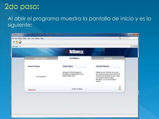 Al abrir el programa muestra la pantalla de inicio y es la
siguiente: