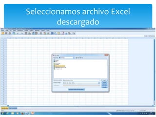 Seleccionamos archivo Excel
descargado