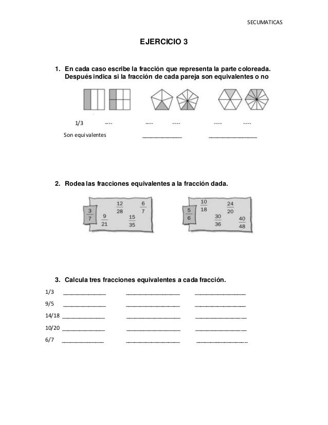 Ejercicio 3 Fracciones