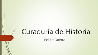 Curaduría de Historia
Felipe Guerra
 