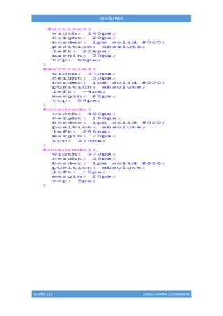 DISEÑO WEB CCALLA HUANCA, DIEGO CARLOS
DISEÑO WEB