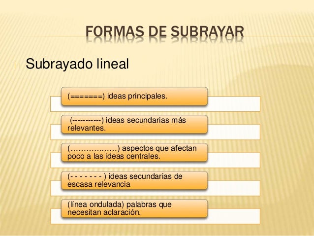 EL SUBRAYADO