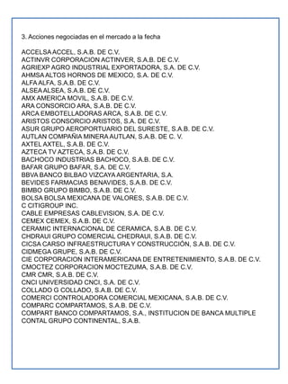 Proporcionar, mantener a disposición del público y hacer publicaciones sobre la información relativa a los valores inscritos en la BMV y los listados en el Sistema Internacional de Cotizaciones de la propia Bolsa, sobre sus emisores y las operaciones que en ella se realicen;