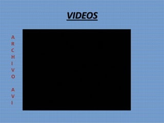 VIDEOS
A
R
C
H
I
V
O
A
V
I
 