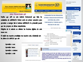 VIDEO PRESENTACION GBI!
Explica que GBI es una materia transversal que todos los
estudiantes de UNIMINUTO. Deben verla en primer semestre para
aprender a manejar todo el sistema UNIMINUTO. Es primordial puesto
que nos prepara en dichas competencias.
El.objetivo de la materia es eliminar las brechas digitales de esta
nueva era.

El modelo nos muestra praxiológico nos muestra esta, relacionada con
los pilares de UNESCO que son:


       Aprender a ser.
       Aprender hacer.
       Aprender a conocer.
       Aprender a vivir
 