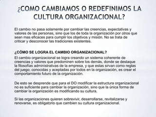 PROCESO Y MODELOS DE DESARROLLO ORGANIZACIONAL | PPTX