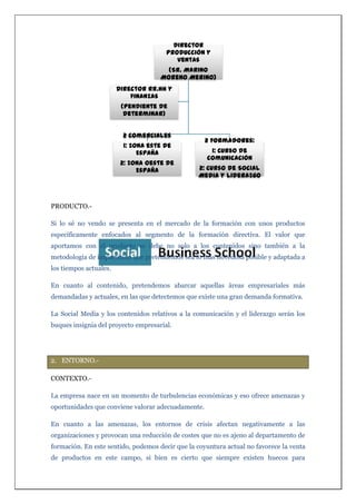 Ejercicio de business plan II
