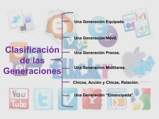 Una Generación EquipadaUna Generación Móvil.Clasificación de las GeneracionesUna Generación Precoz.Una Generación Multitarea.Chicos, Acción y Chicas, Relación.Una Generación “Emancipada”.