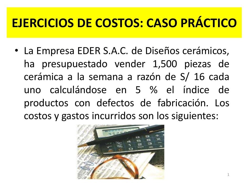 Ejercicio de costo de produccion