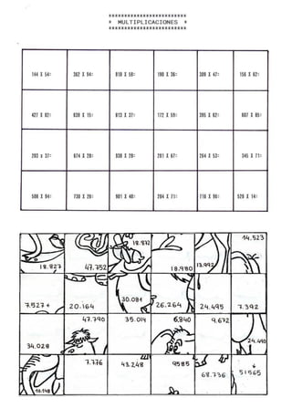 Ejercicio de multiplicaciòn por dos cifras