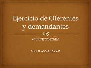 MICROECONOMÍA
NICOLAS SALAZAR
 