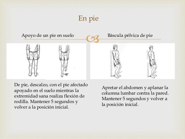 Ejercicio de pie firme