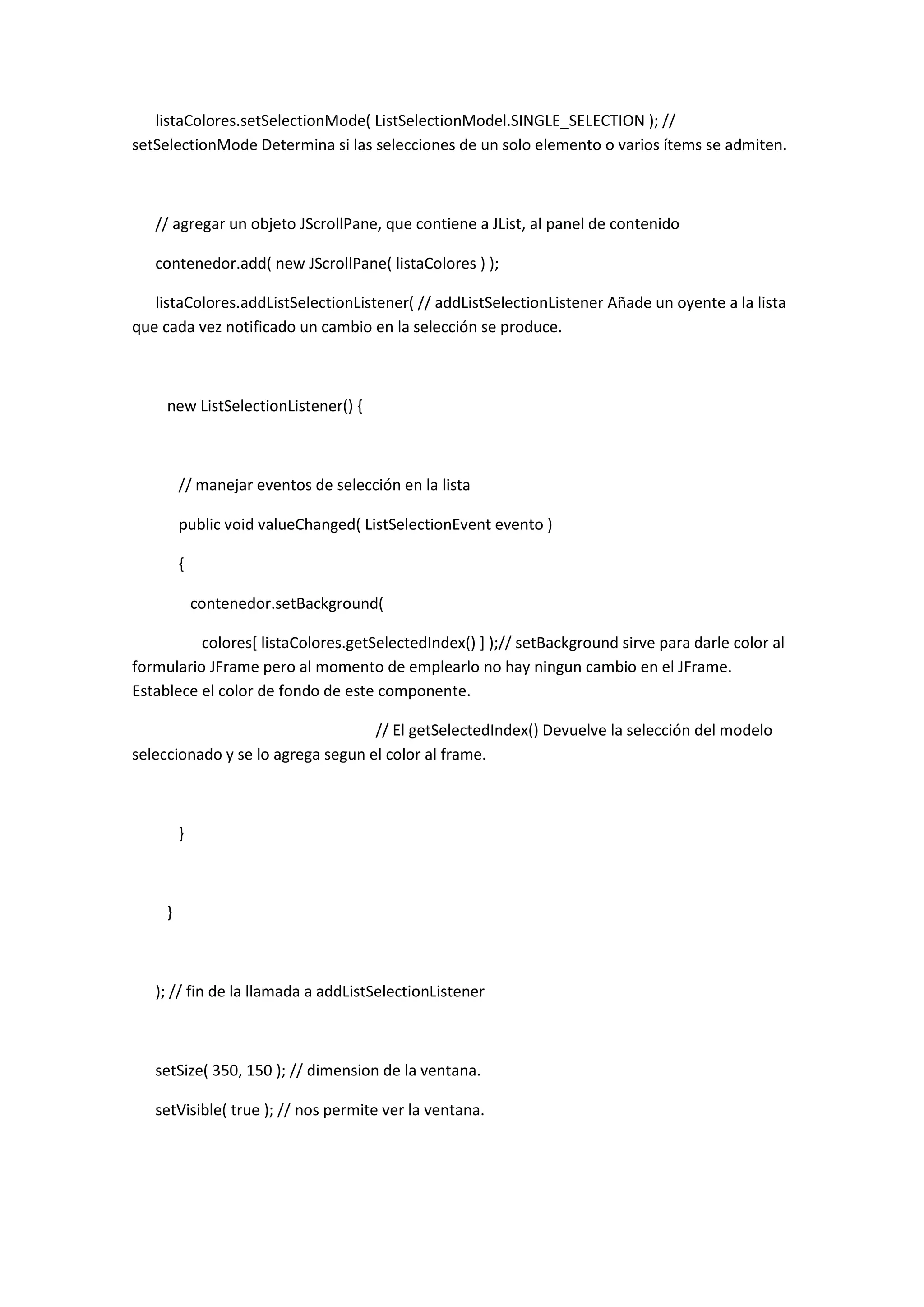 Ejercicio java codigo