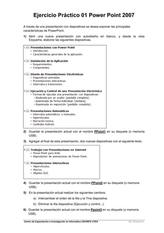 Ejercicio práctico power point no. 1 | PDF