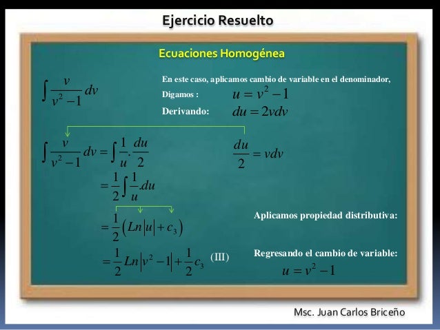 Ejercicio resuelto de ecuaciones homogéneas