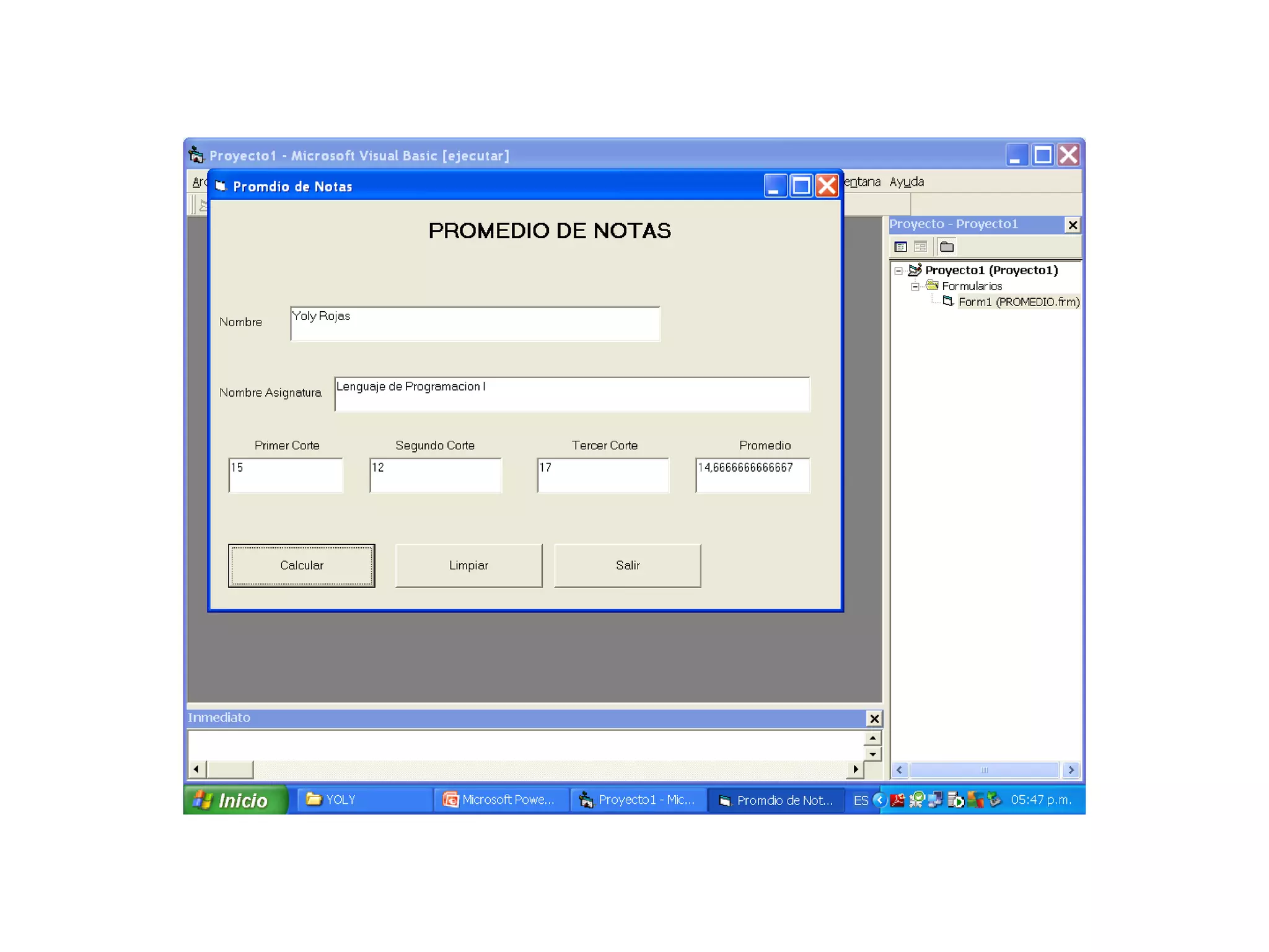 Ejercicios Visual Basic