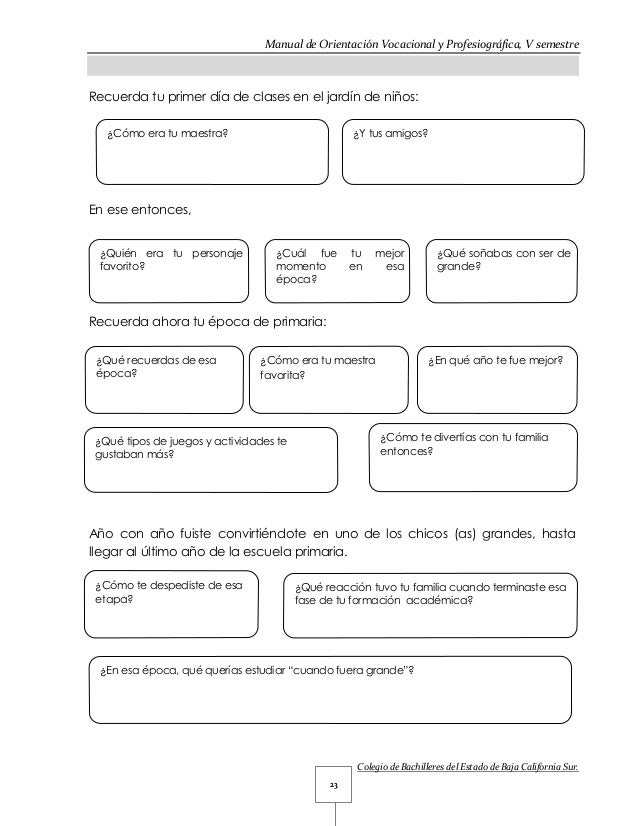 Ejercicios deorientacioneducativasemestrev