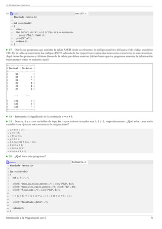 Ejercicios introduccion a la programación en C | PDF