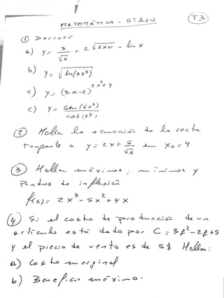Ejercicios Matemática 5to año - 3Trimestre-Dic 2015