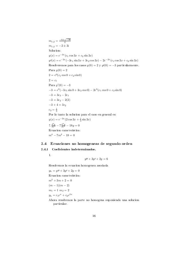 Ejercicios Resueltos Ecuaciones Diferenciales
