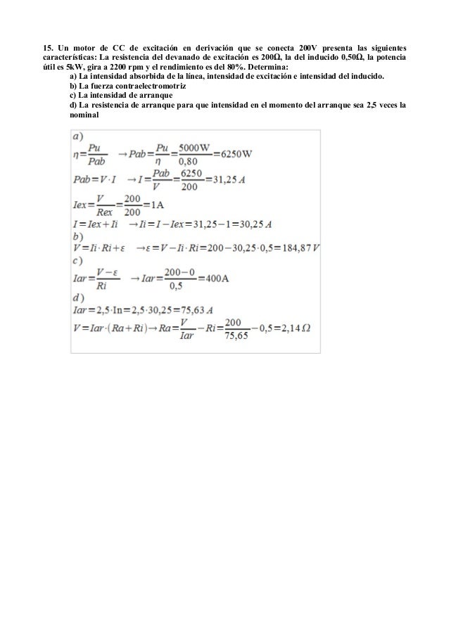 Ejercicios Resueltos Motores Cc En Serie Ejercicios Resueltos Motores Cc En Serie