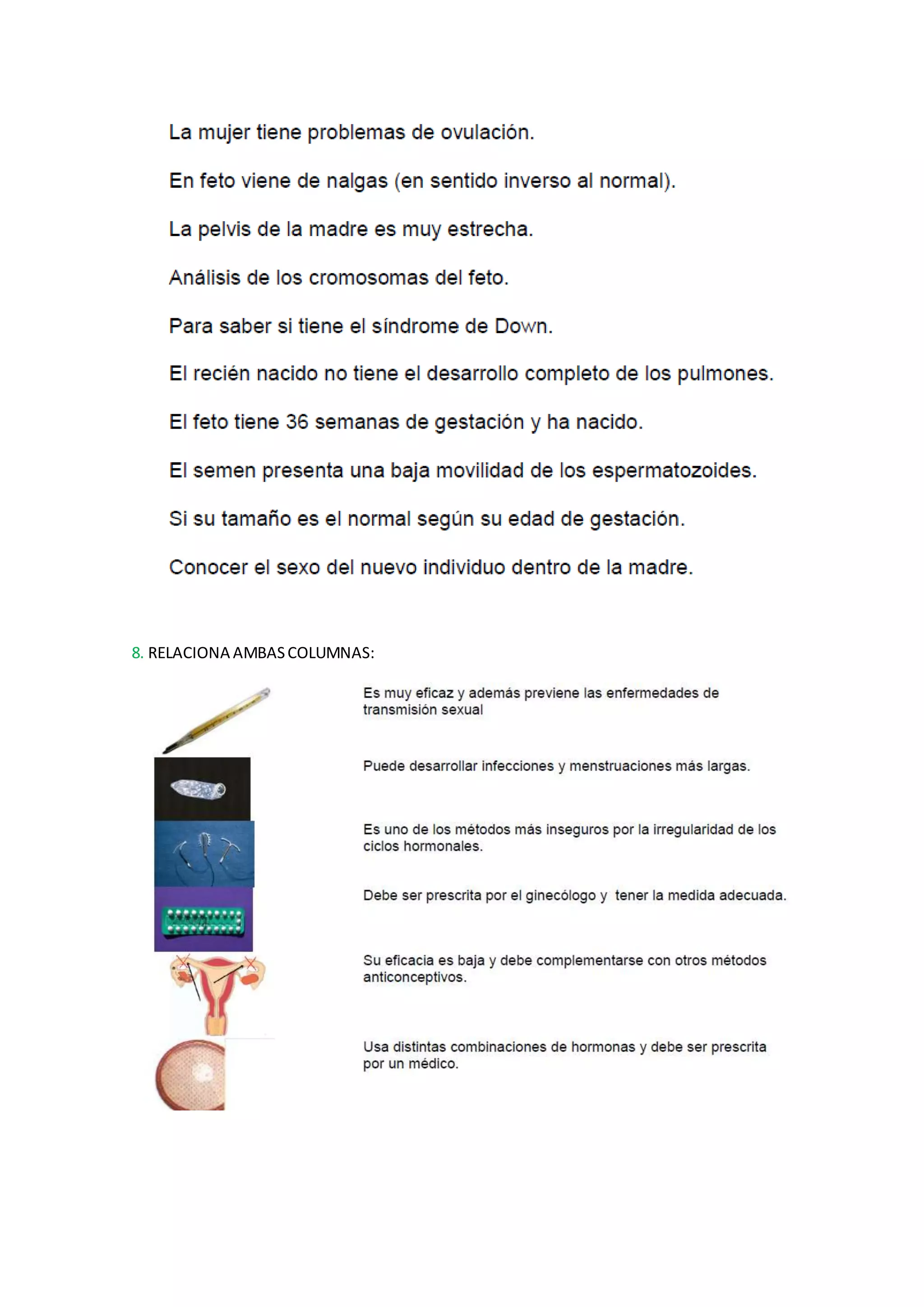 8. RELACIONA AMBASCOLUMNAS:
 