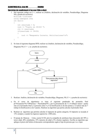Ejercicios condicionales simples | PDF